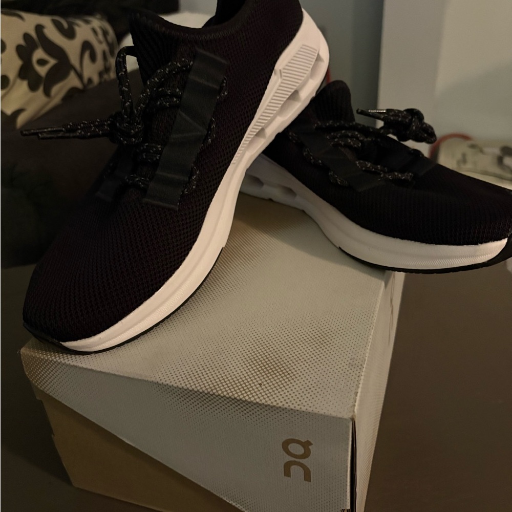 Black On Cloud Sneakers with White Midsole